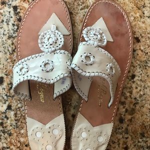 Jack Rogers cream and white. NARROW